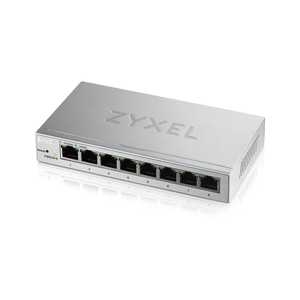 Zyxel GS1200-8 Gestito Gigabit Ethernet 10/100/1000 Argento (Zyxel GS1200-8 8 Port Gigabit webmanaged Switch)