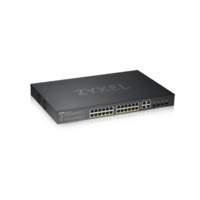 28 Port Smart Managed Gigabit Switch 24x PoE RJ45 4x Combo 375Watt PoE Hybrid Mode (Webmanaged und Cloudmanaged nutzbar)
