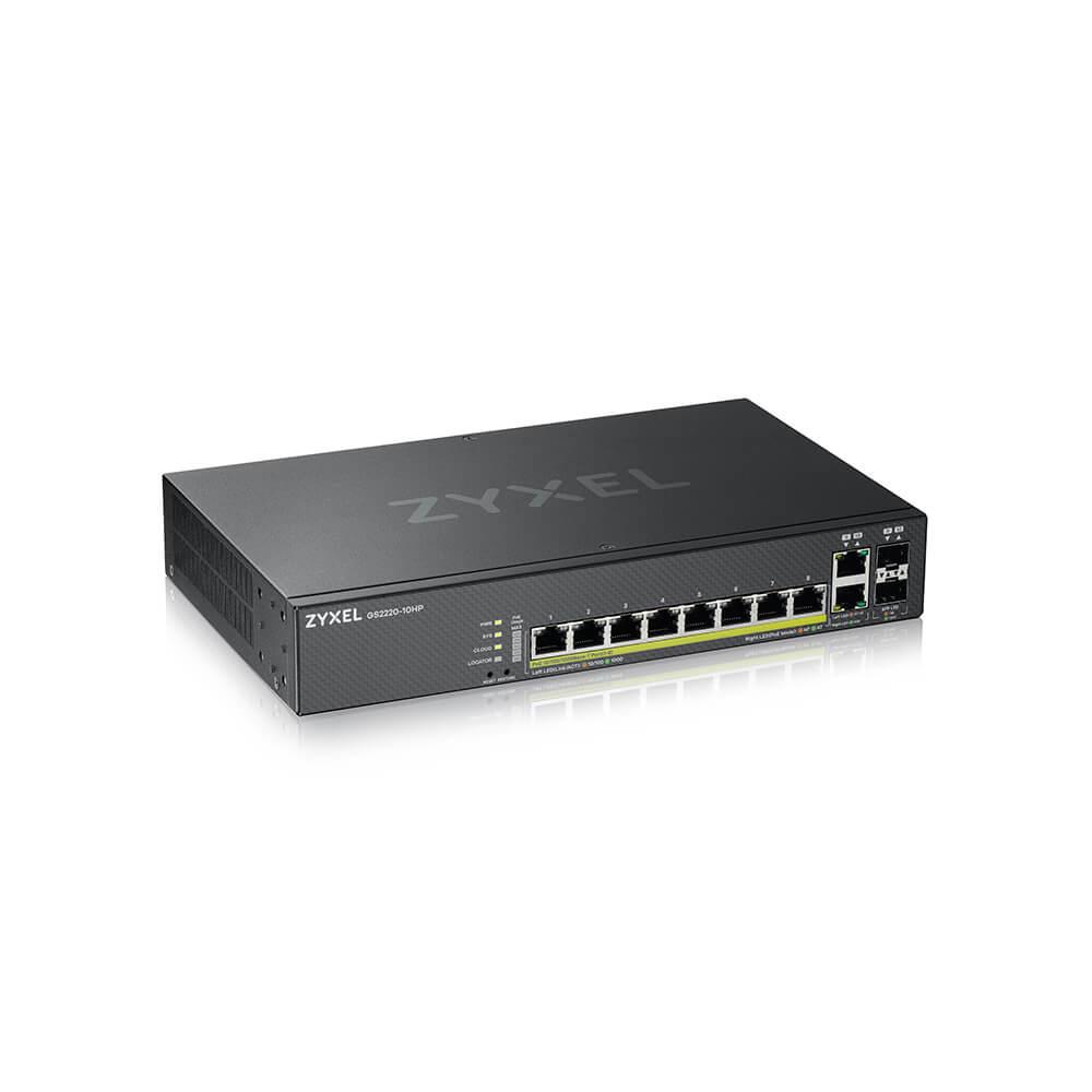 Zyxel GS2220-10HP Gestito L2 Gigabit Ethernet 10/100/1000 Supporto Power over Ethernet PoE Nero (GS2220-10HPGB region8-port GbE