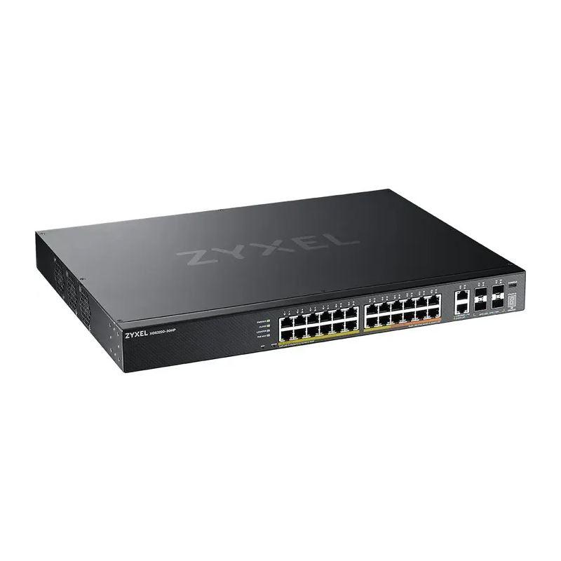 SWITCH ZYXEL XGS2220-30HP 24P Gigabit POE 2P 10GB MultiGigabit POE (Max 400W)4P 10GB SFP Rack Managed Layer 3 Lite Stackable