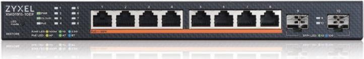 XMG1915-10EP - NebulaFlex Switch Web Managed 8 porte 2.5 Mgigabit (erogazione PoE fino a 130W) 2 porte 10GbE SFP / Fanless