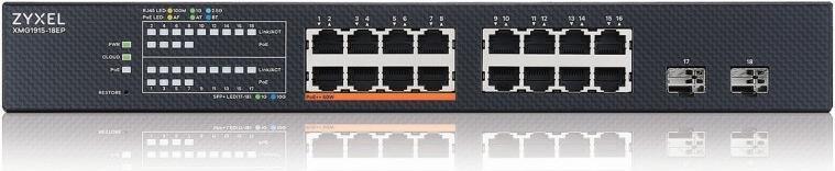 XMG1915-18EP - NebulaFlex Switch Web Managed 16 porte 2.5 Mgigabit (8 porte PoE erogazione PoE fino a 180W) 2 porte 10GbE SFP
