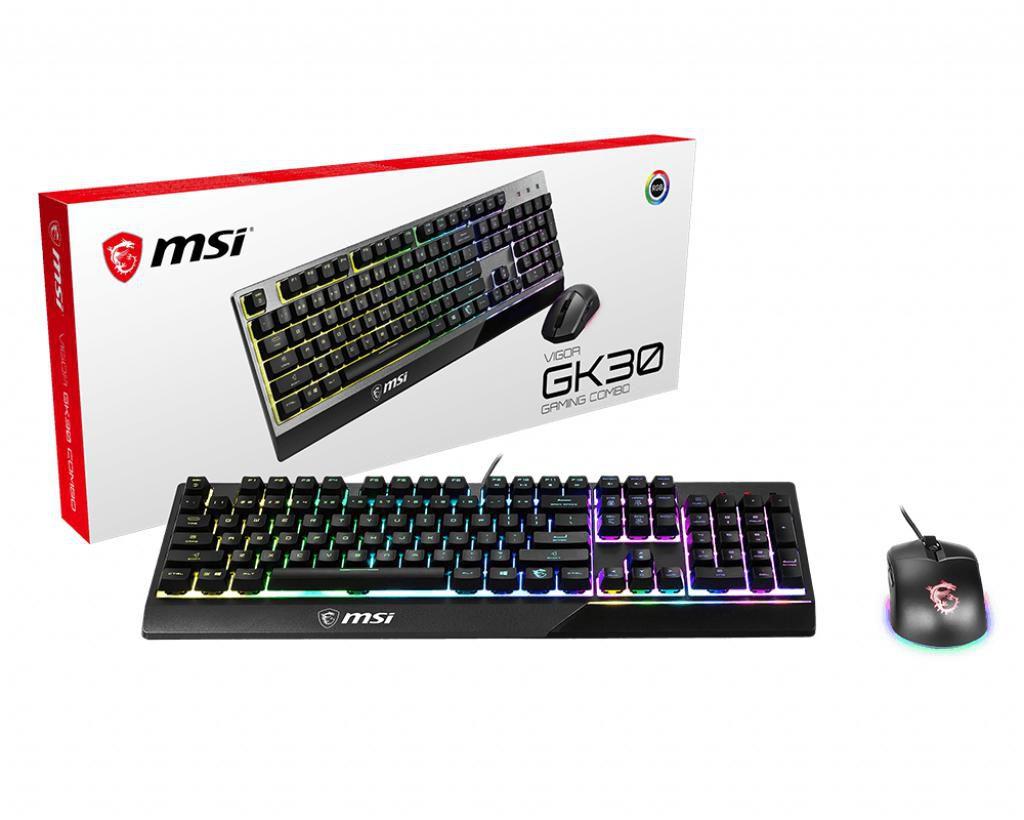 MSI S11-04DE601-CLA tastiera Mouse incluso Giocare USB QWERTZ Tedesco Nero