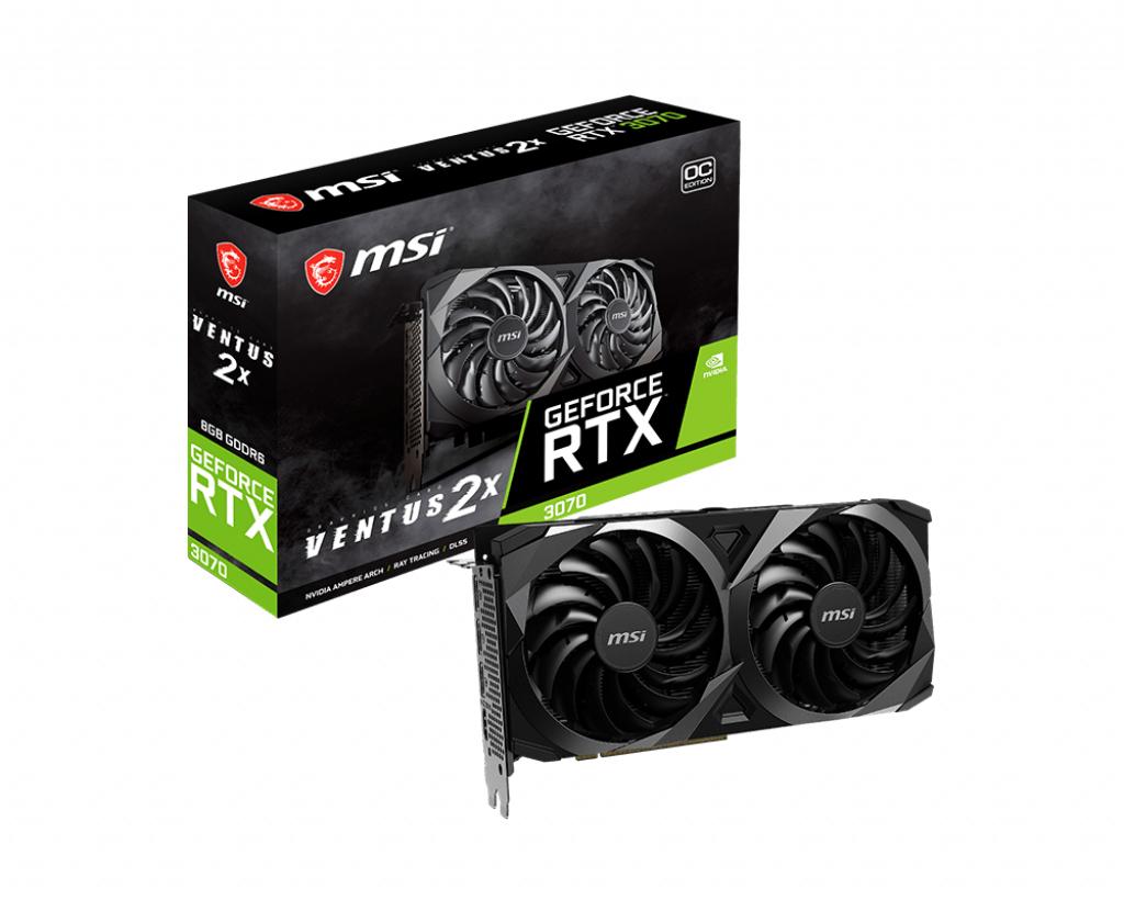 MSI VENTUS RTX 3070 2X 8G OC LHR scheda video NVIDIA GeForce RTX 3070 8 GB GDDR6