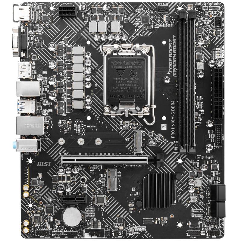 MB MSI PRO H610M-G DDR5 ST1700 MATX 2D5 1M.2 4S3 1HDMI 1DP 1VGA 1PCIE