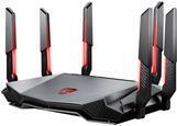 MSI RADIX AXE6600 WIFI 6E TRI-BAND router wireless Gigabit Ethernet Dual-band (2.4 GHz/5 GHz) Nero, Rosso