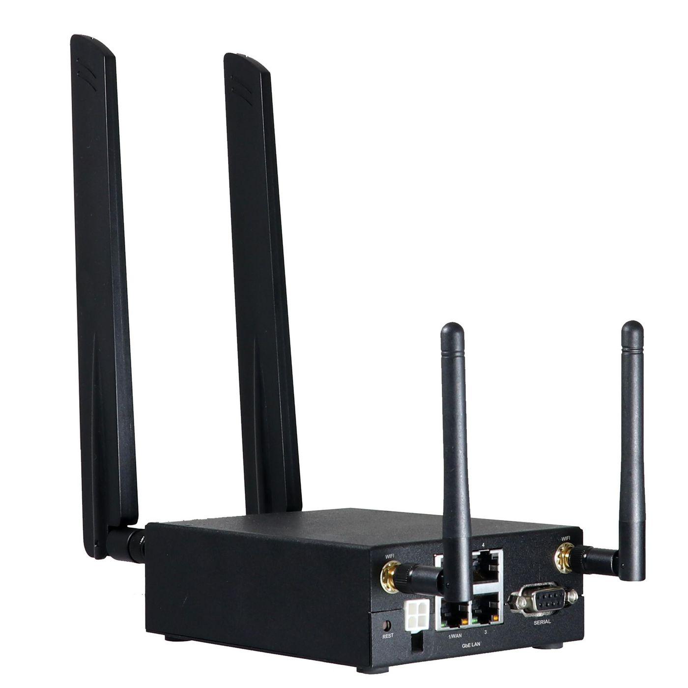 BECbyBILLION 4G LTE Transportation WiFi router wireless Gigabit Ethernet Nero (4G LTE Transportation WiFi - Router with Serial