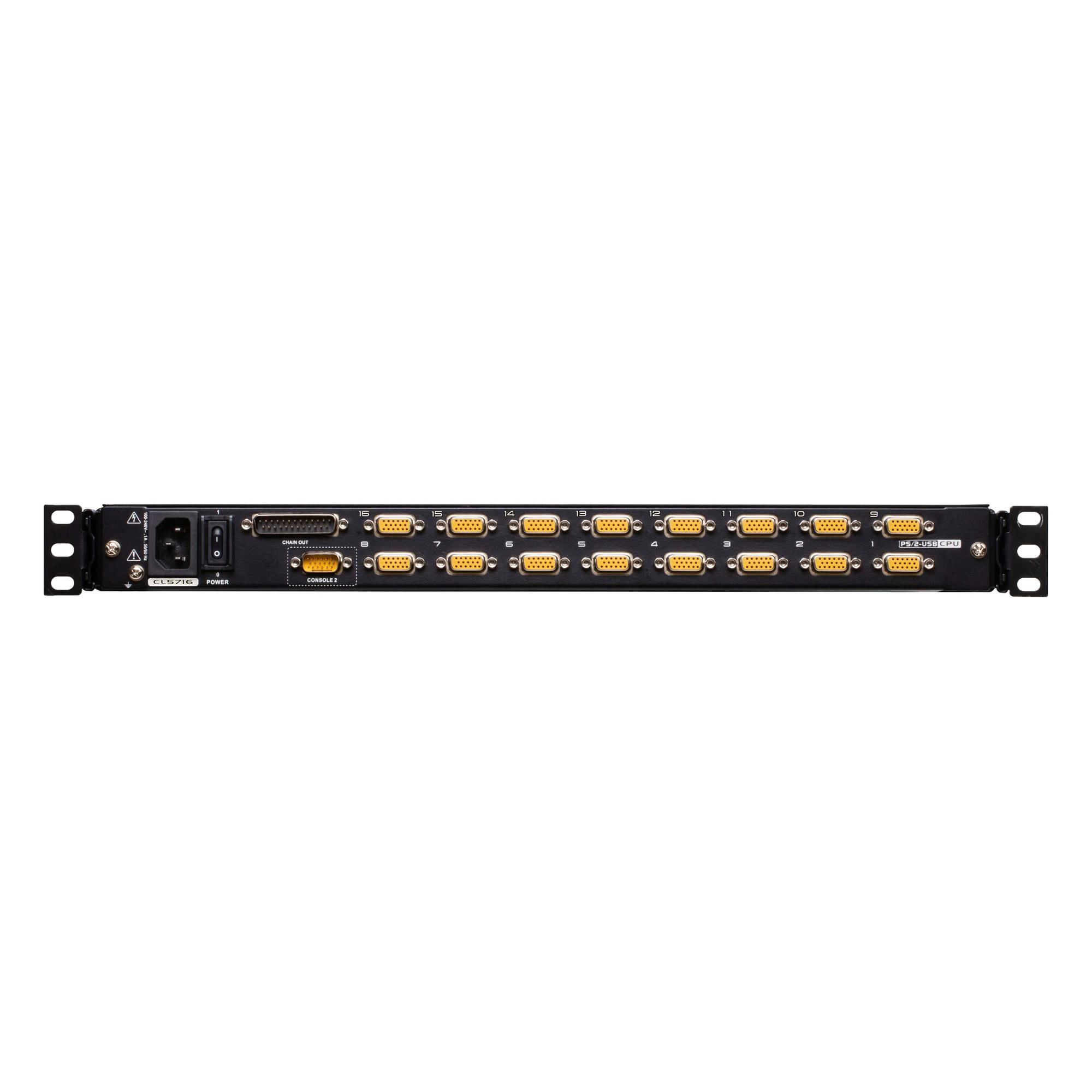 ATEN 16 Port 19" LCD KVMP Switch, USB port Integrated - TASTIERA ITALIANA