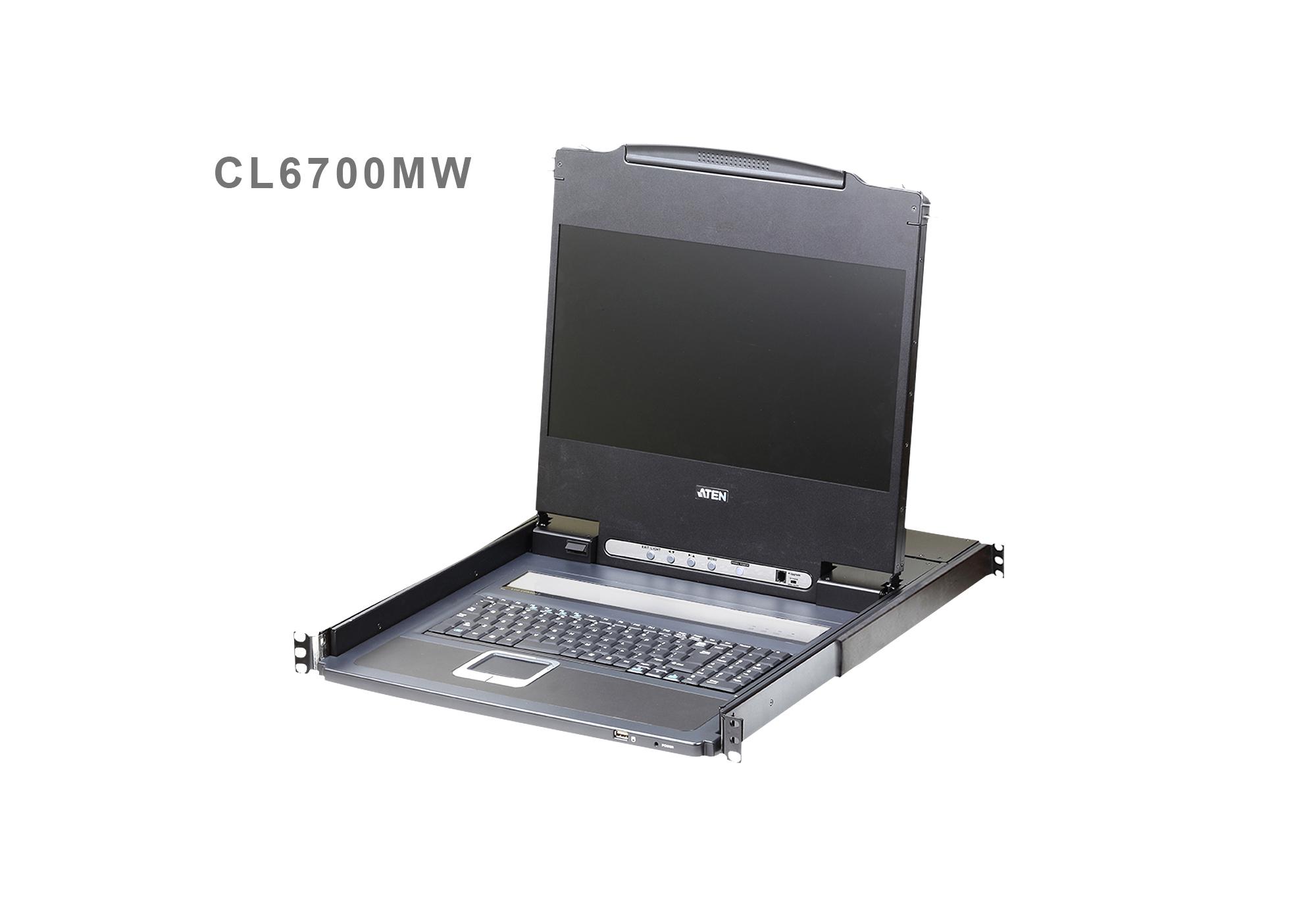 Aten 17.3" Widescreen DVI/HDMI Full HD LCD Console - TASTIERA AMERICANA
