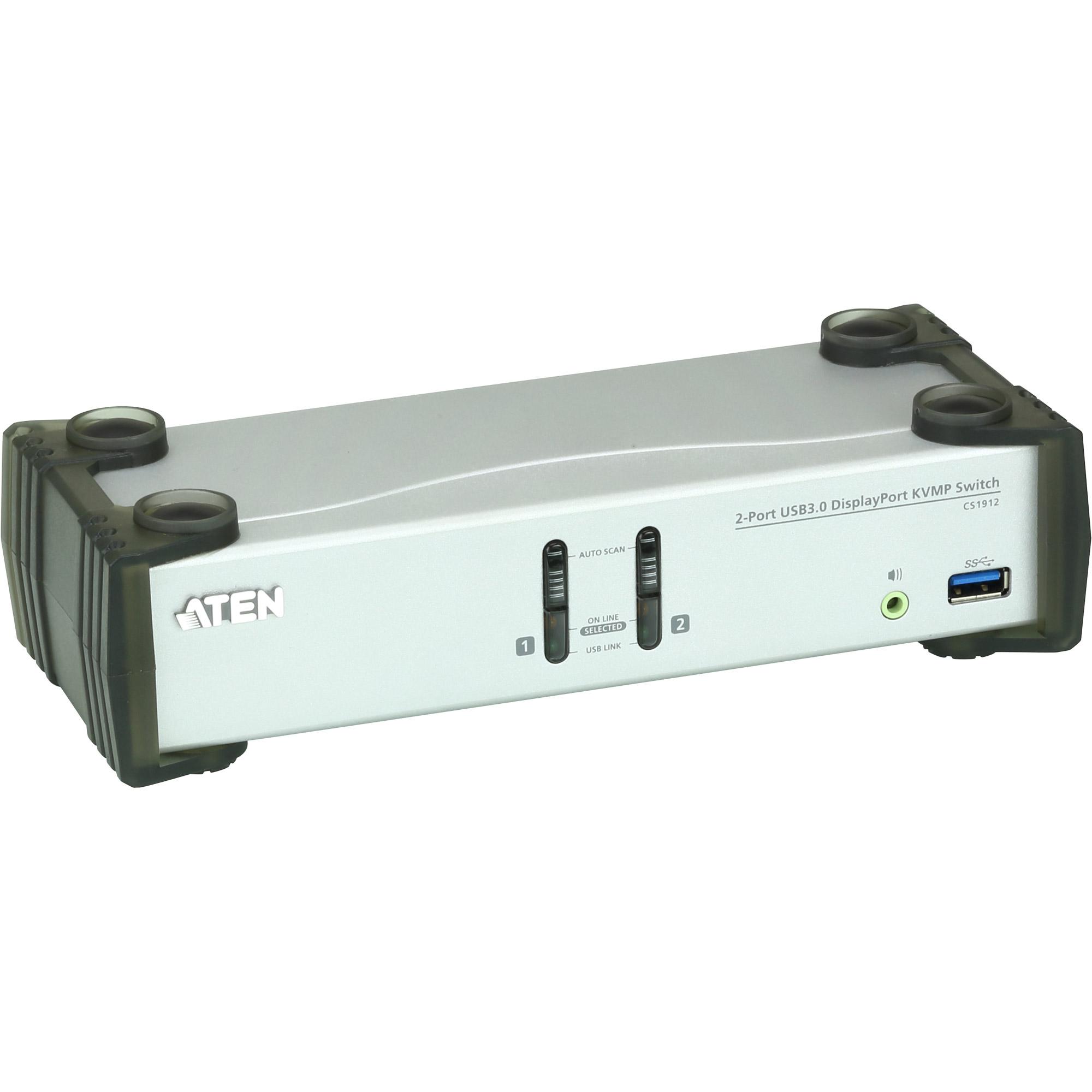 ATEN Switch DisplayPort KVMPÃ¢â€žÂ¢ USB 3.0 a 2 porte (cavi inclusi)
