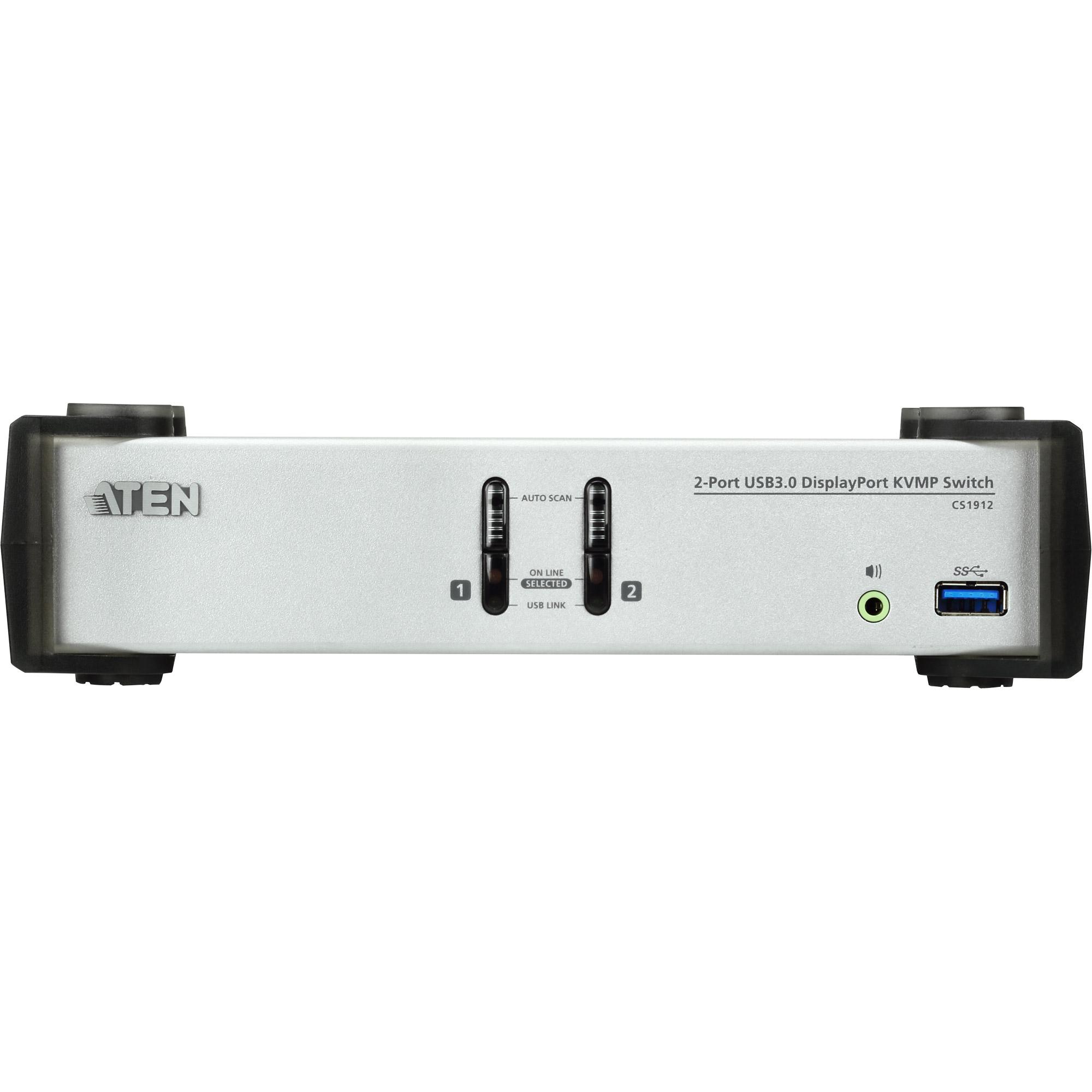ATEN Switch DisplayPort KVMPÃ¢â€žÂ¢ USB 3.0 a 2 porte (cavi inclusi)