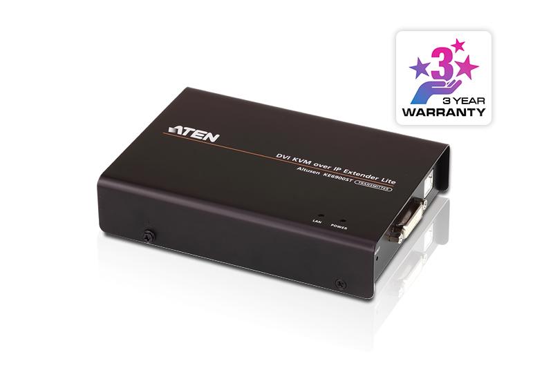 ATEN Trasmettitore a ingombro ridotto KVM over IP a schermo DVI-D singolo USB