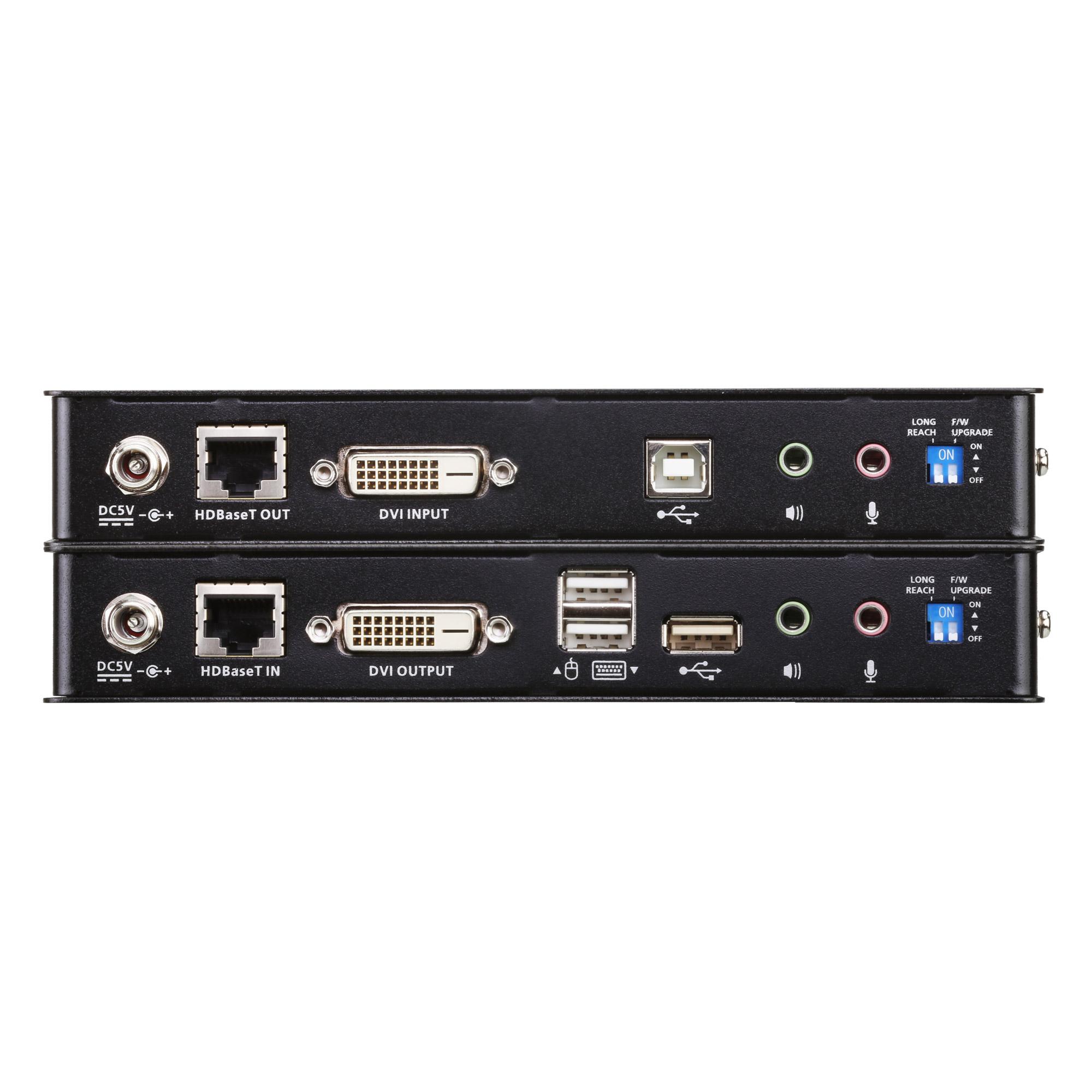 Aten USB 2.0 DVI Single Link over 1 CAT Cable (100m) KVM Extender HDBaseT2.0