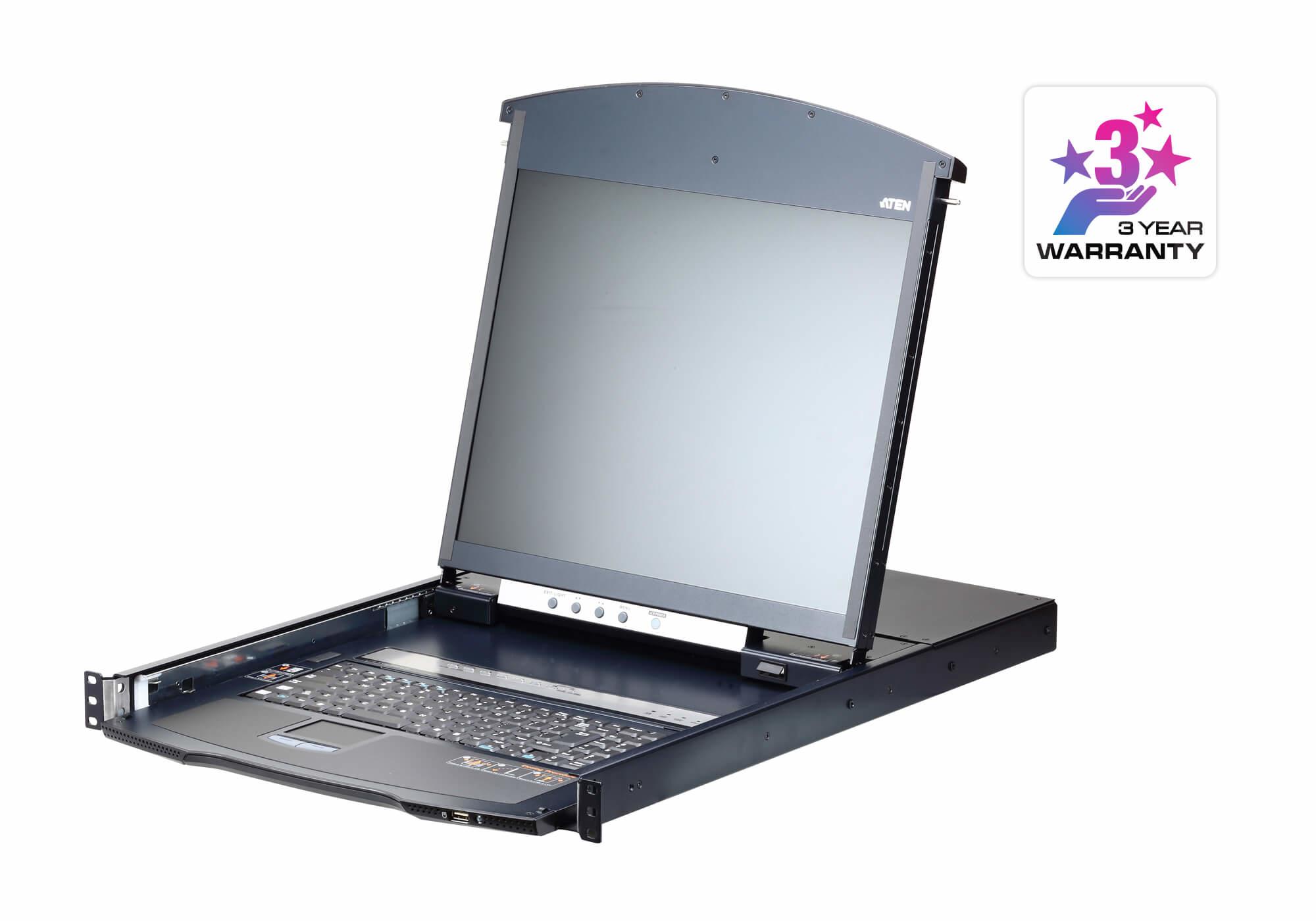 Aten 8-Port 19Ã¢â‚¬Â LCD CAT5e/6 KVM over IP Switch 1 local / 1 remote (Dual Rail)