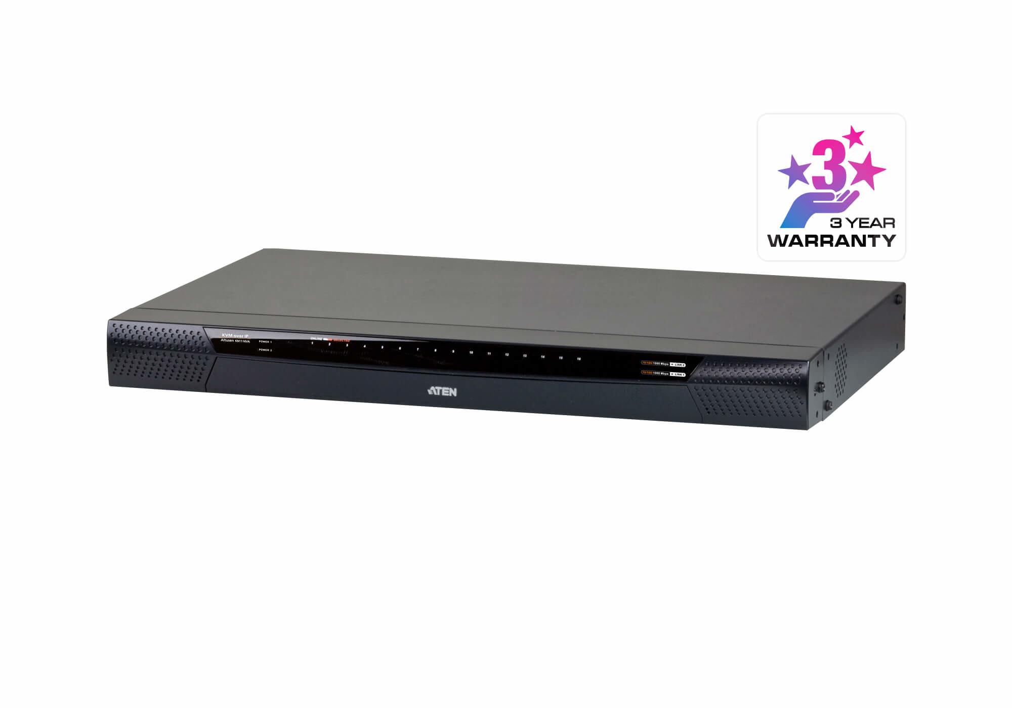 Aten 16-Port 2-Bus CAT5e/6 KVM Over IP Switch, LUC (Laptop USB Console), with Audio & Virtual Media Support Premium Product