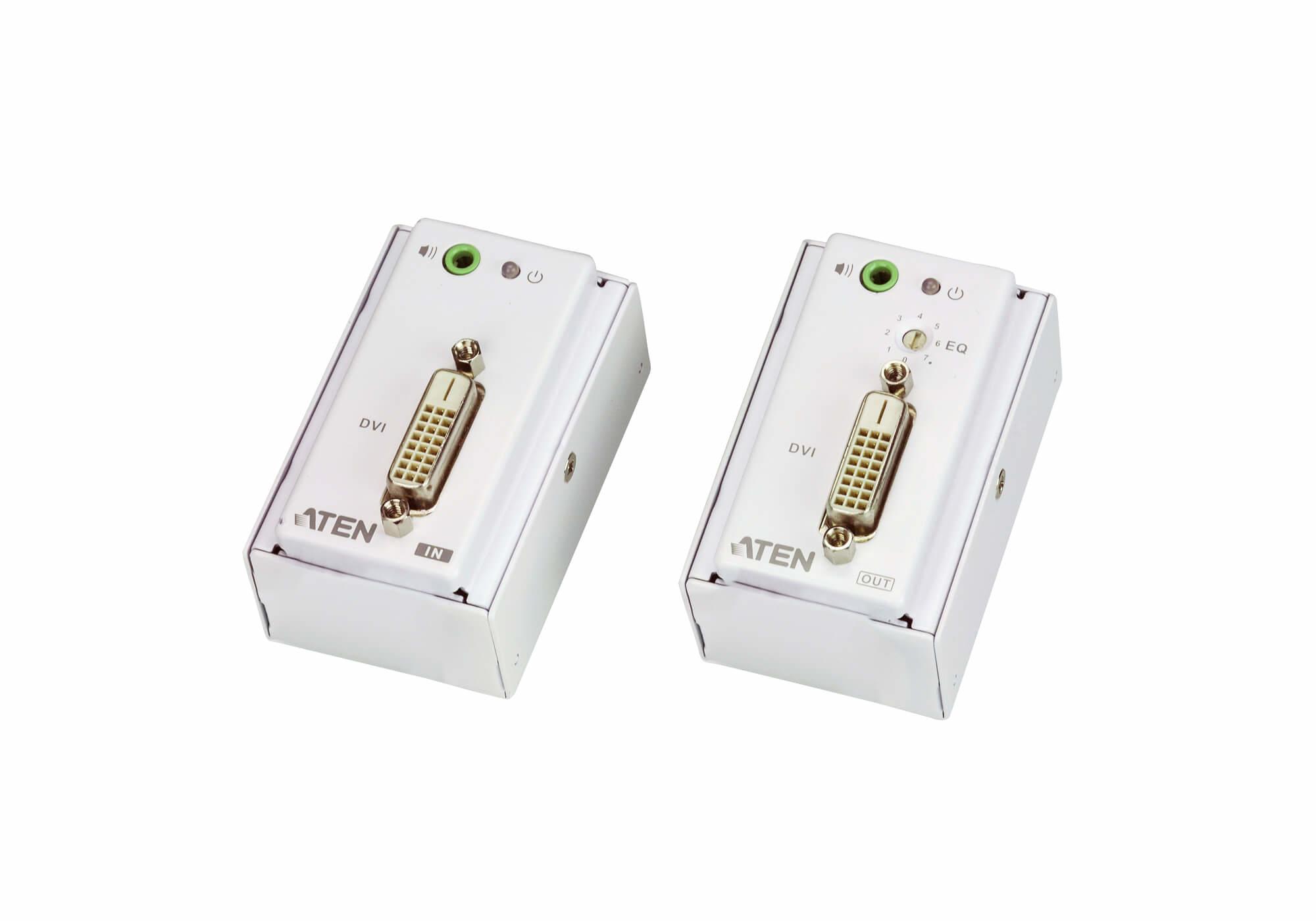 ATEN Extender DVI/Audio Cat 5 con piastra a parete MK (1920 x 1200 a 40 m)