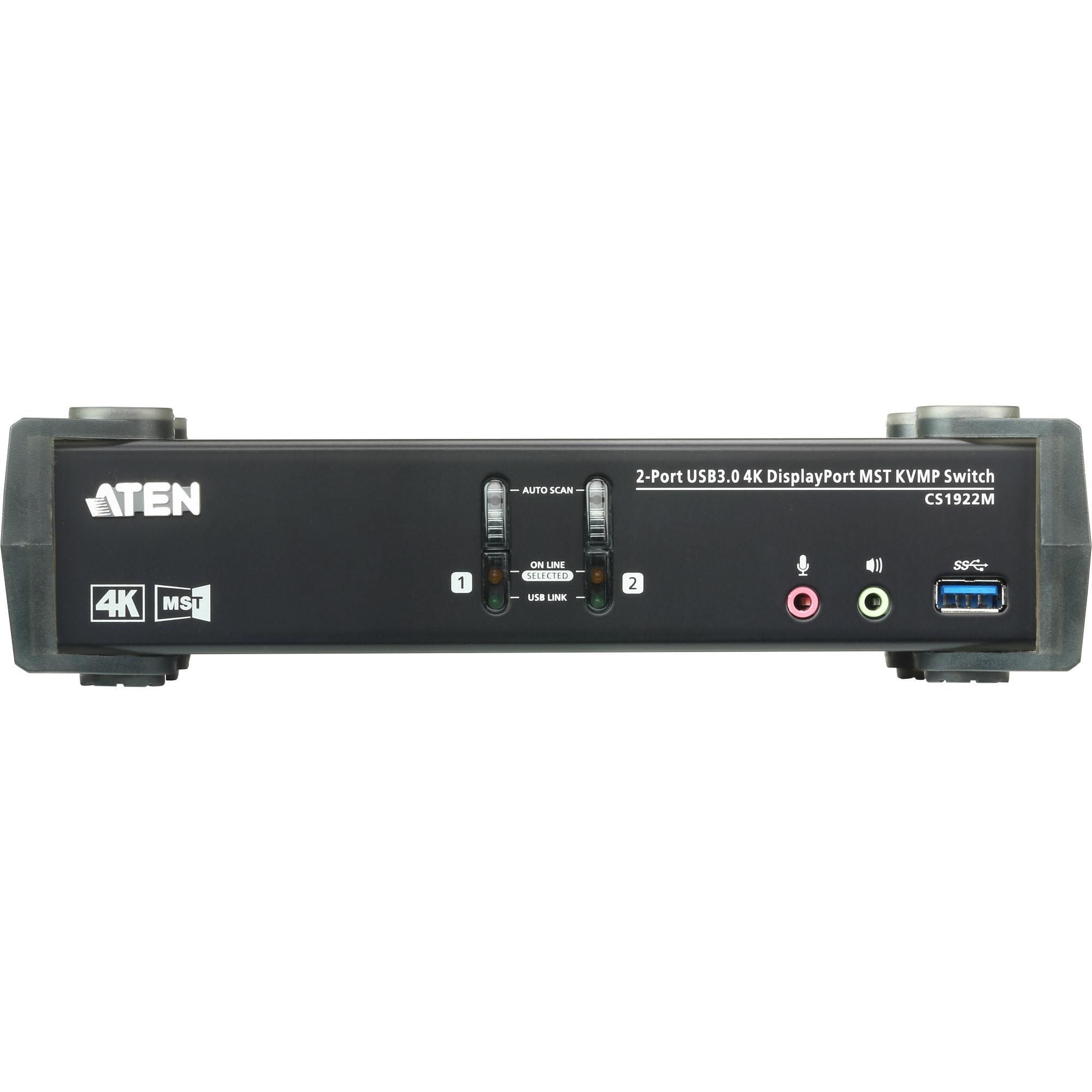 Aten 2-Port USB 3.0 4K DisplayPort MST KVMP Switch