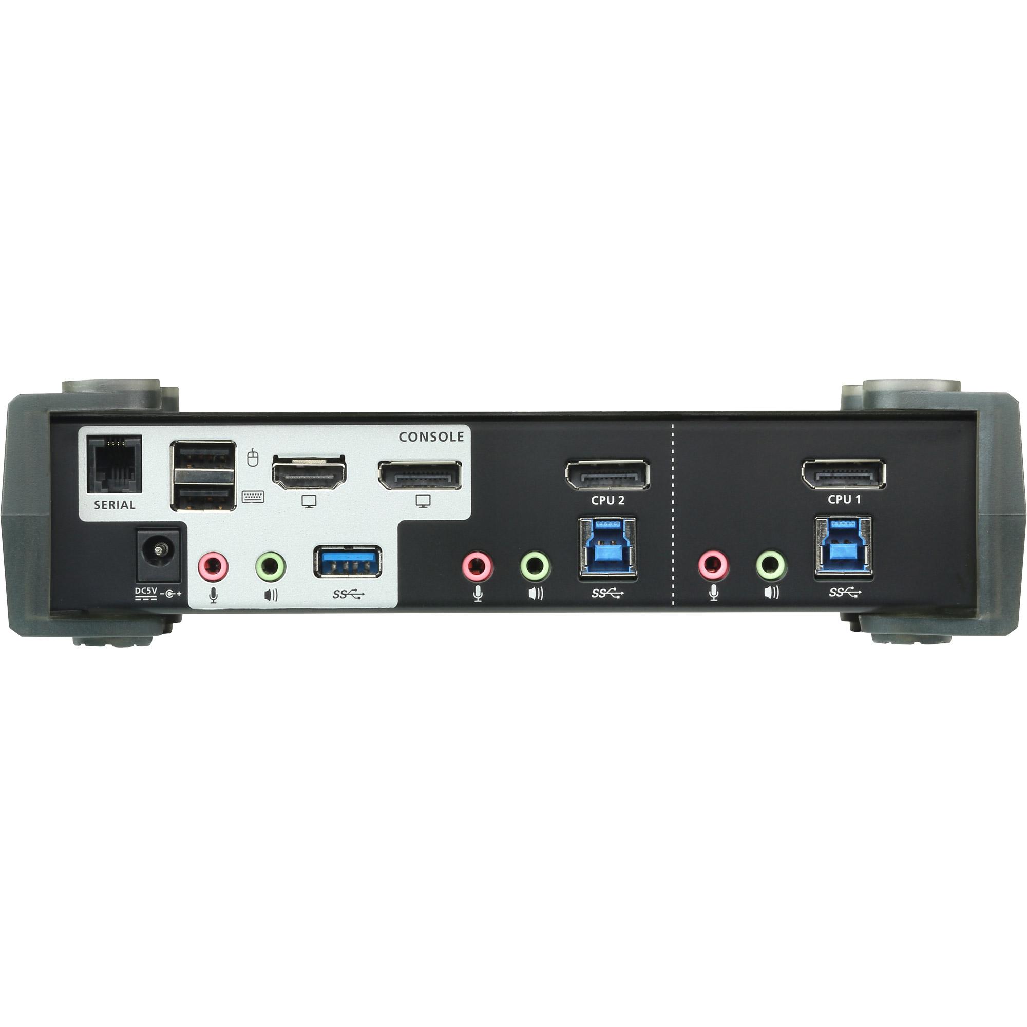 Aten 2-Port USB 3.0 4K DisplayPort MST KVMP Switch