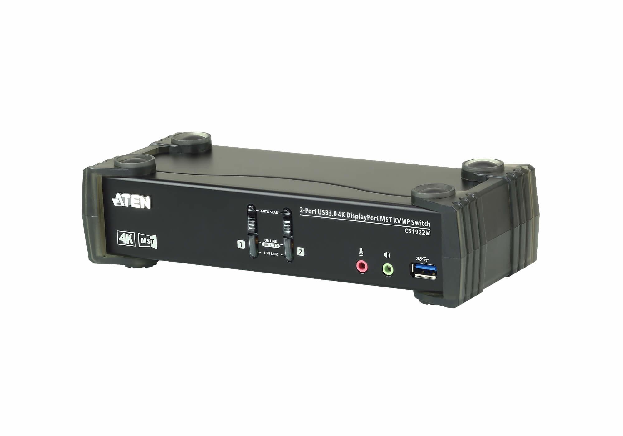 Aten 2-Port USB 3.0 4K DisplayPort MST KVMP Switch