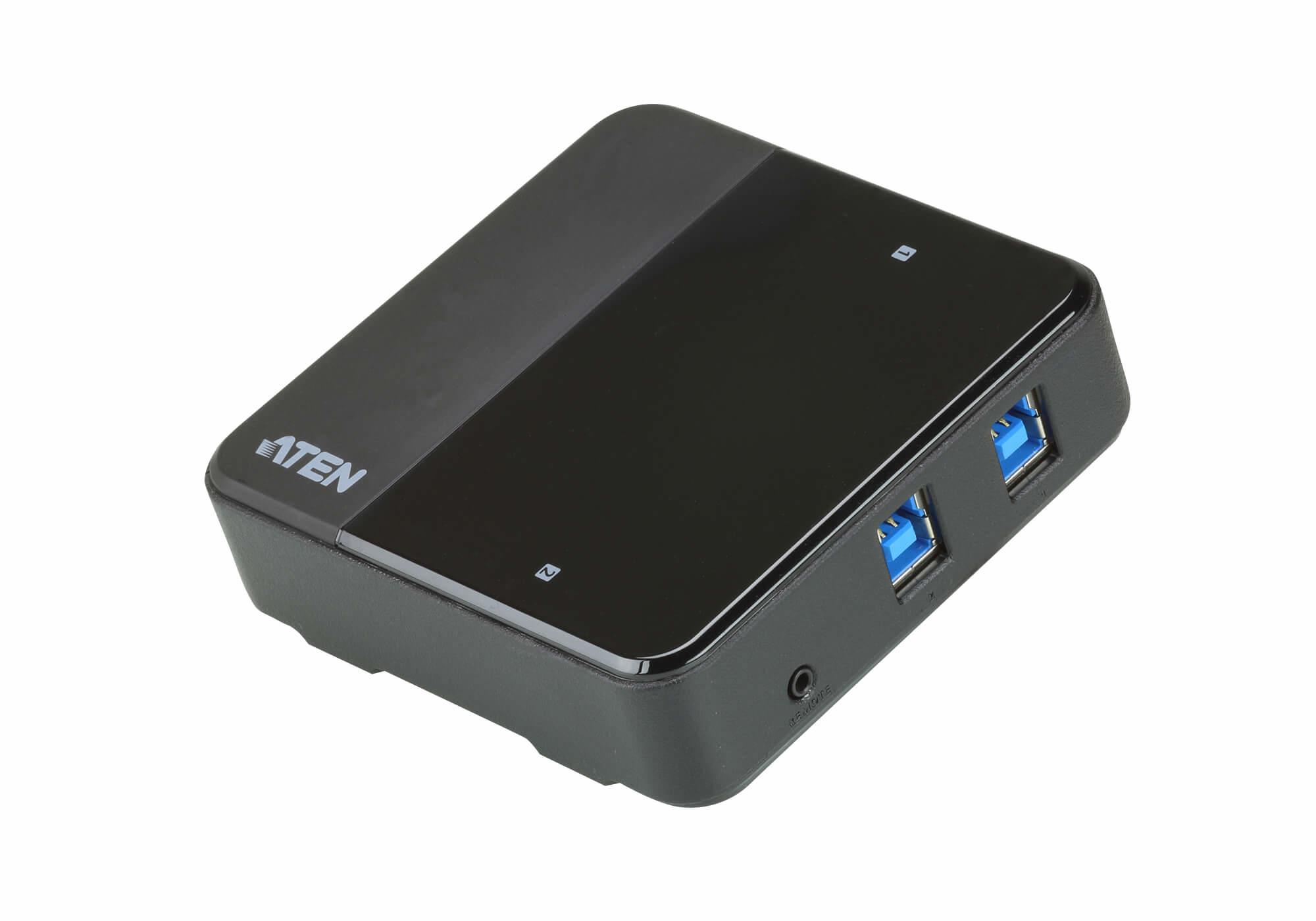 ATEN Switch di condivisione periferiche USB 3.2 Gen1 a 2 x 4 porte