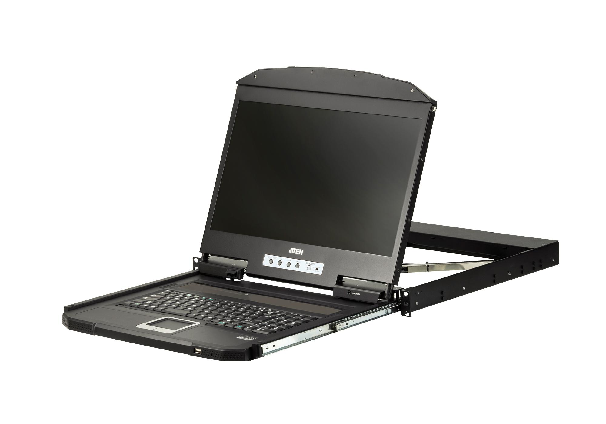 ATEN 1U Short Depth USB HDMI Single Rail Full TASTIERA INGLESE