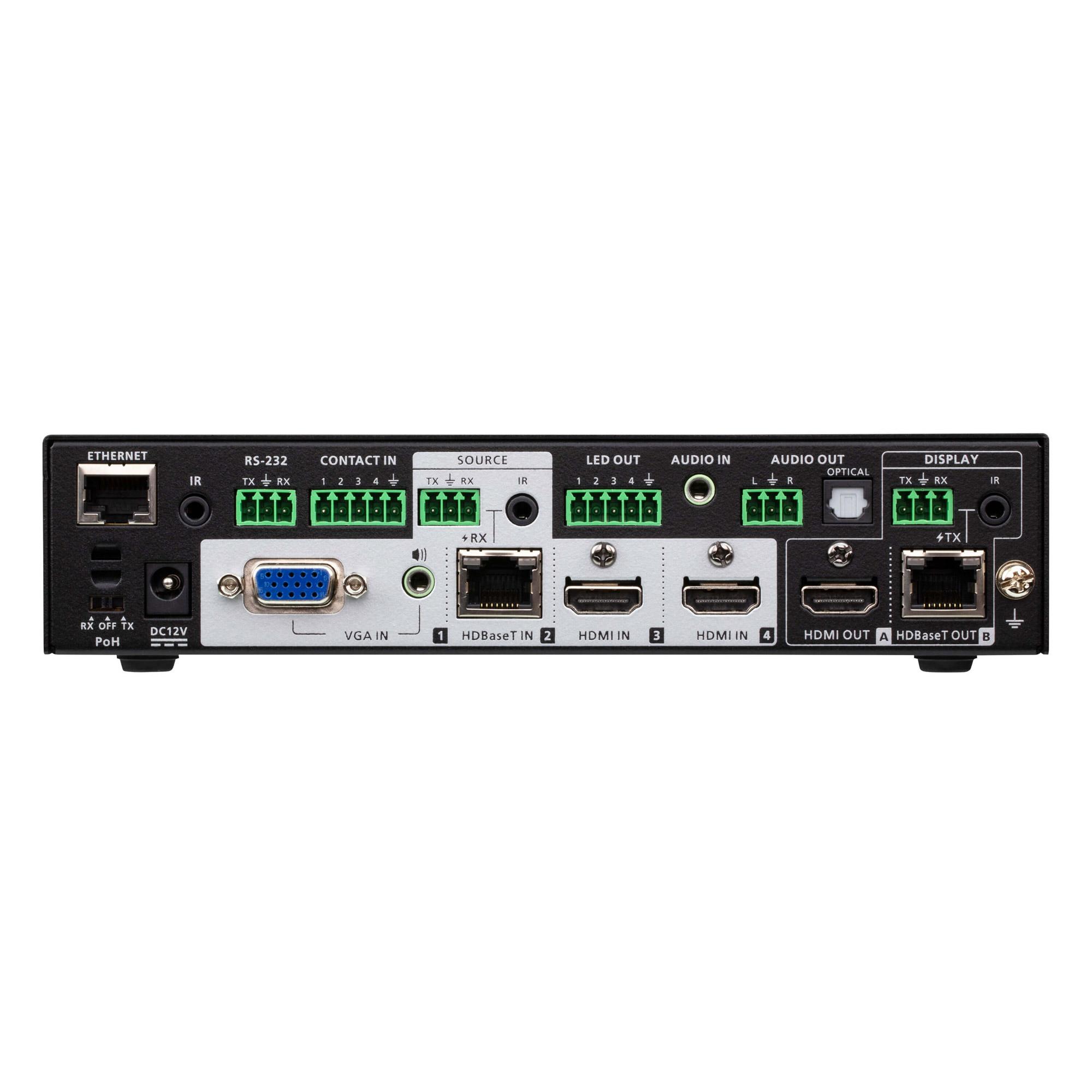 Aten Switch matrix per presentazioni 4 x 2 True 4K con scalatura, DSP, e HDBaseT-Lite