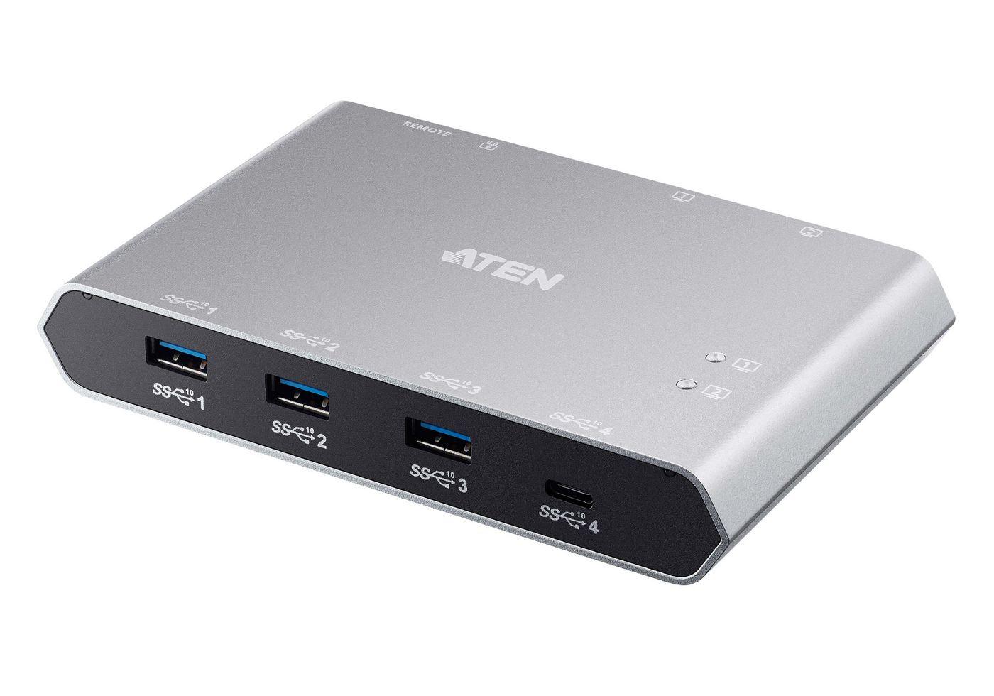 Aten Switch per la condivisione USB-C Gen 2 a 2 porte con pass-through dell'alimentazione