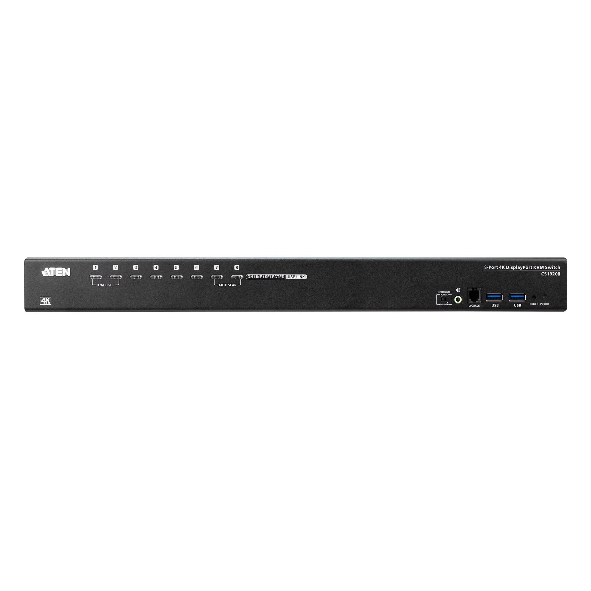 Aten 8-Port USB True 4K DisplayPort KVM Switch with USB 3.0 Peripheral Support and Broadcast Mode