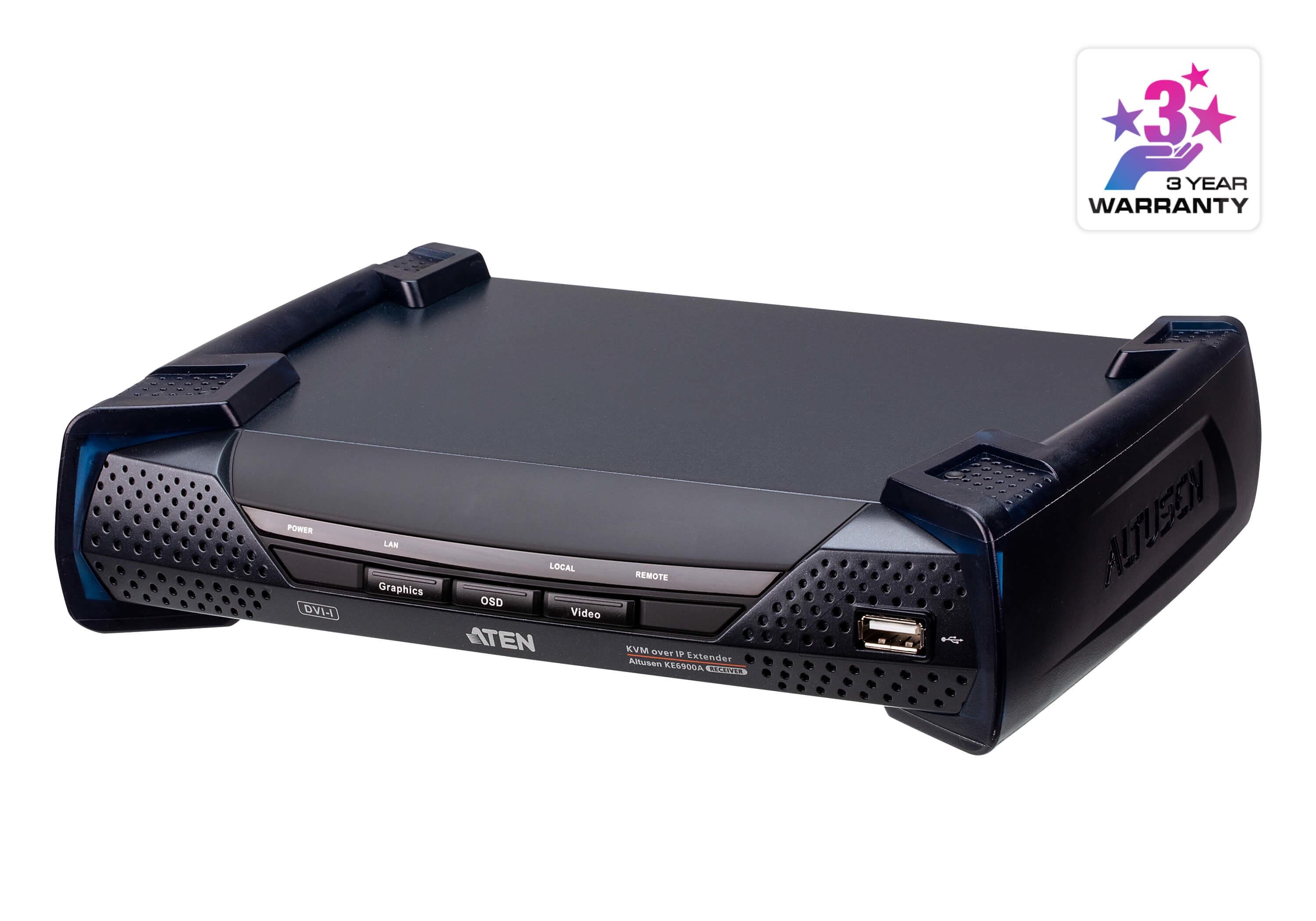 Aten ricevitore KVM over IP DVI-I a display singolo Premium Product
