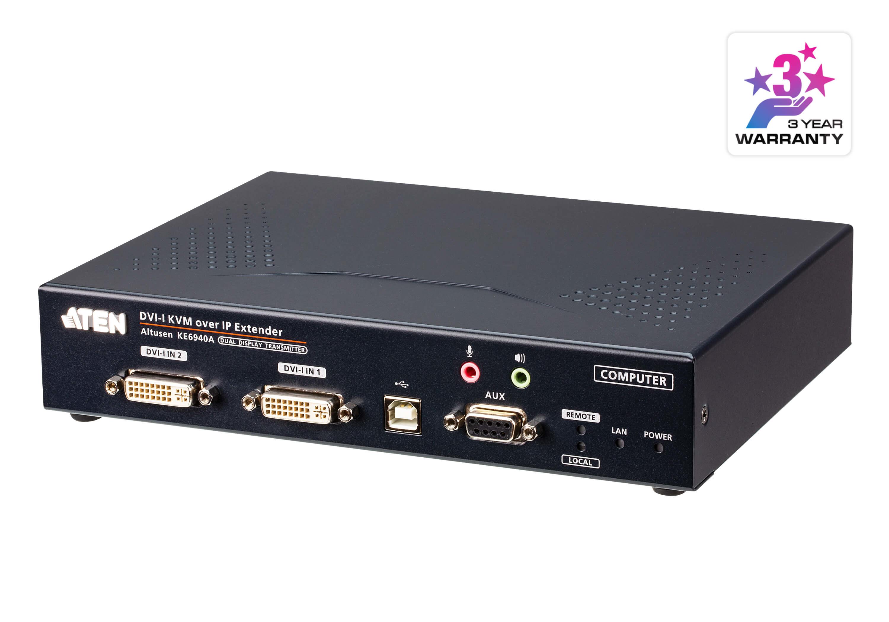 Aten DVI KVM Over IP Extender Dual Screen (Transmitter only) Premium Product