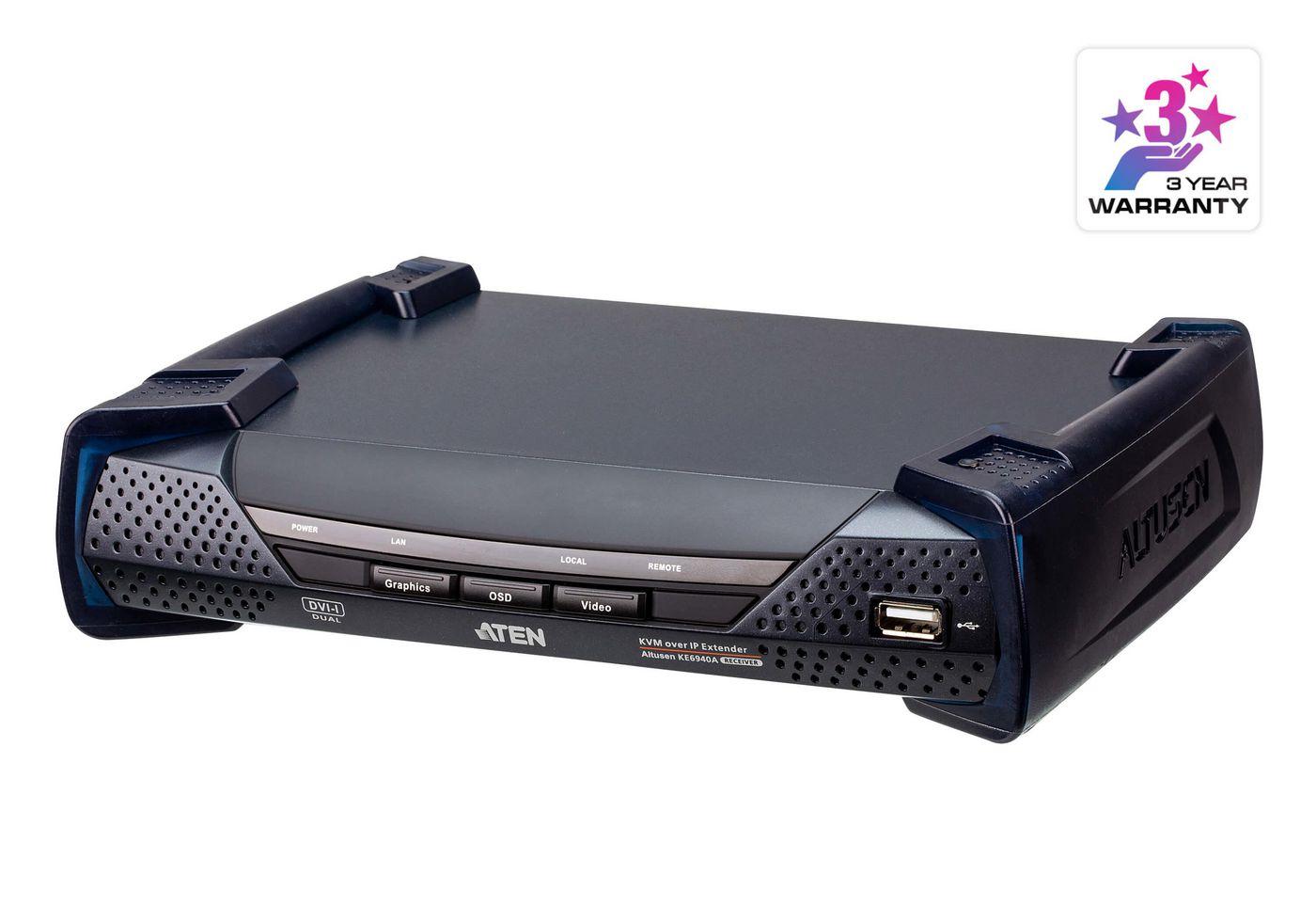 Aten DVI KVM Over IP Extender Dual Screen (Receiver only) Premium Product