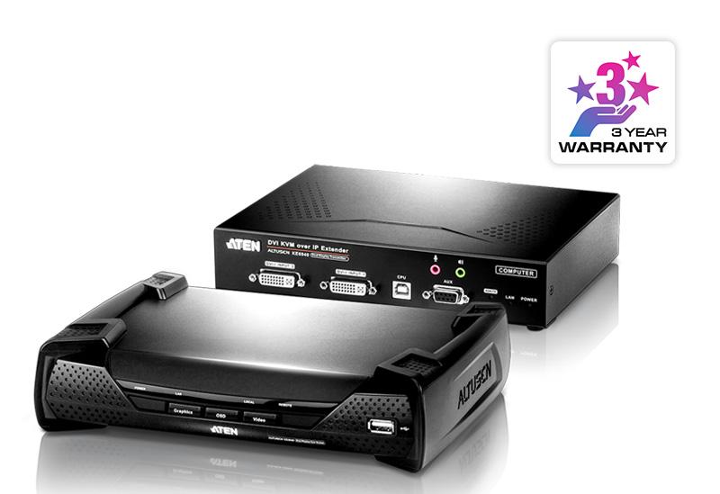 Aten Trasmettitore Dual-Link KVM 2K DVI-D over IP con Dual SFP e PoE Premium Product
