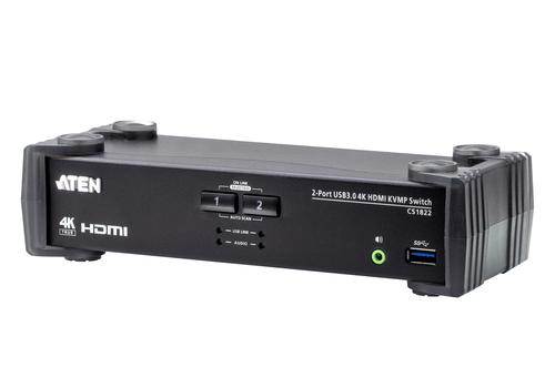 ATEN Switch USB 3.0 4K HDMI KVMPÃ¢â€žÂ¢ a 2 porte con ModalitÃƒÂ  mixer audio