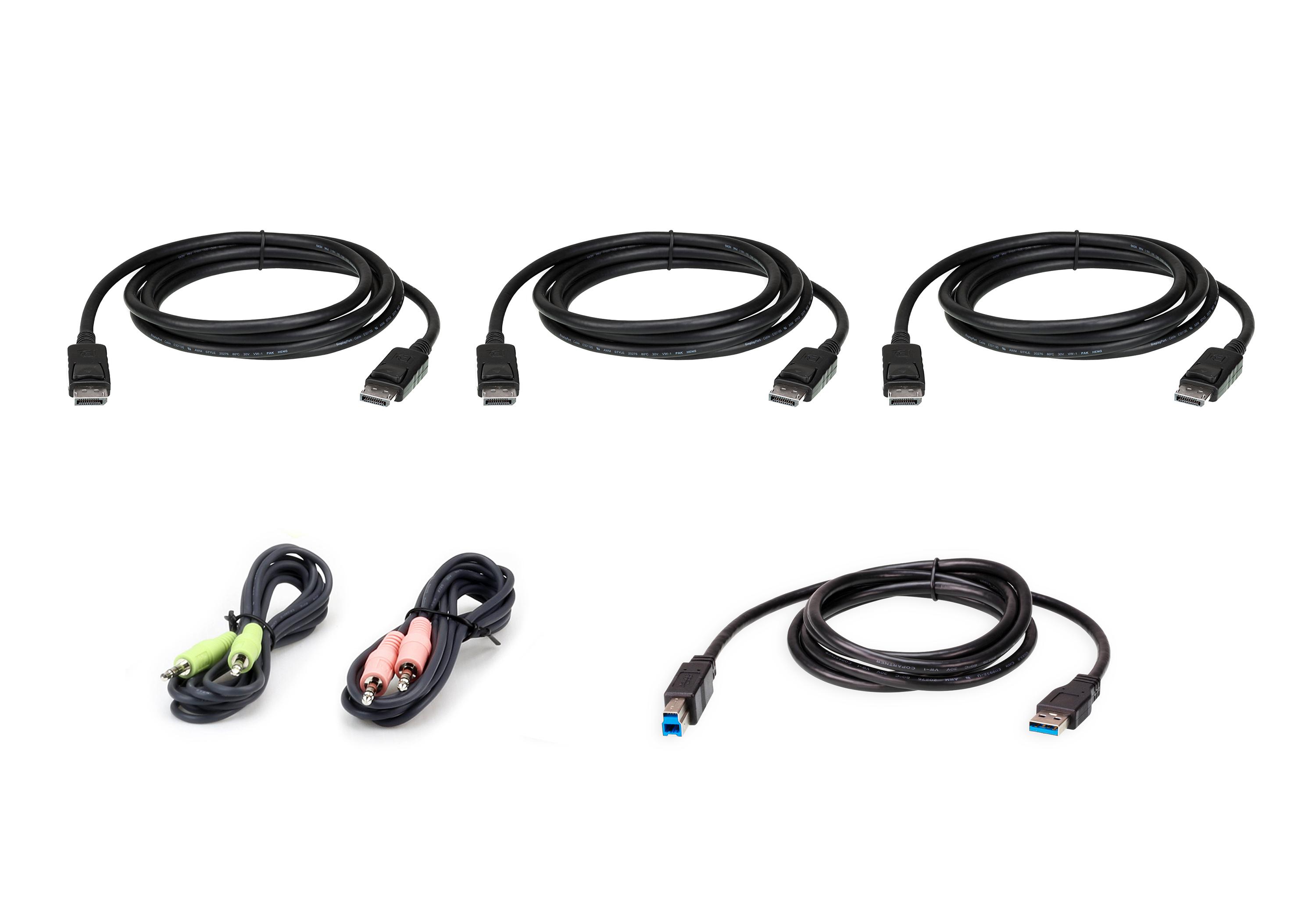 ATEN Kit cavo KVM USB DisplayPort Triple Display da 18 M