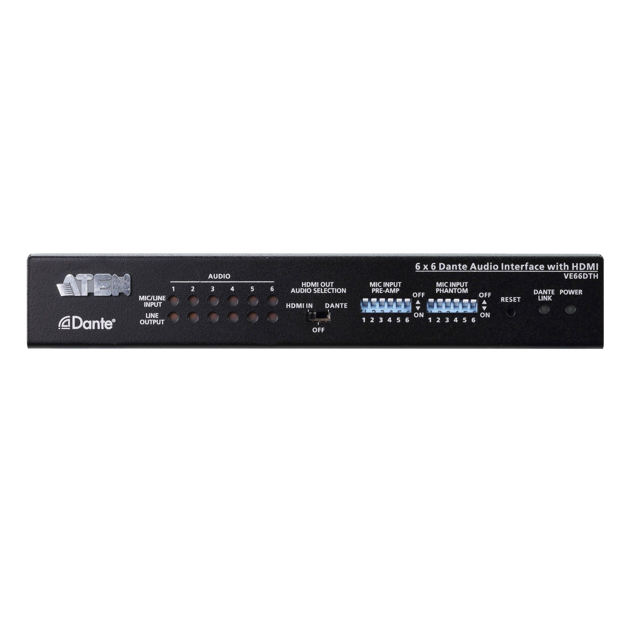 Aten 6 x 6 Dante Audio Interface with HDMI