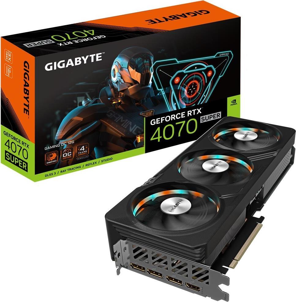 Gigabyte GAMING GeForce RTX 4070 SUPER OC 12G NVIDIA 12 GB GDDR6X (GPU NV 4070 Super Gaming OC 12G Fan)