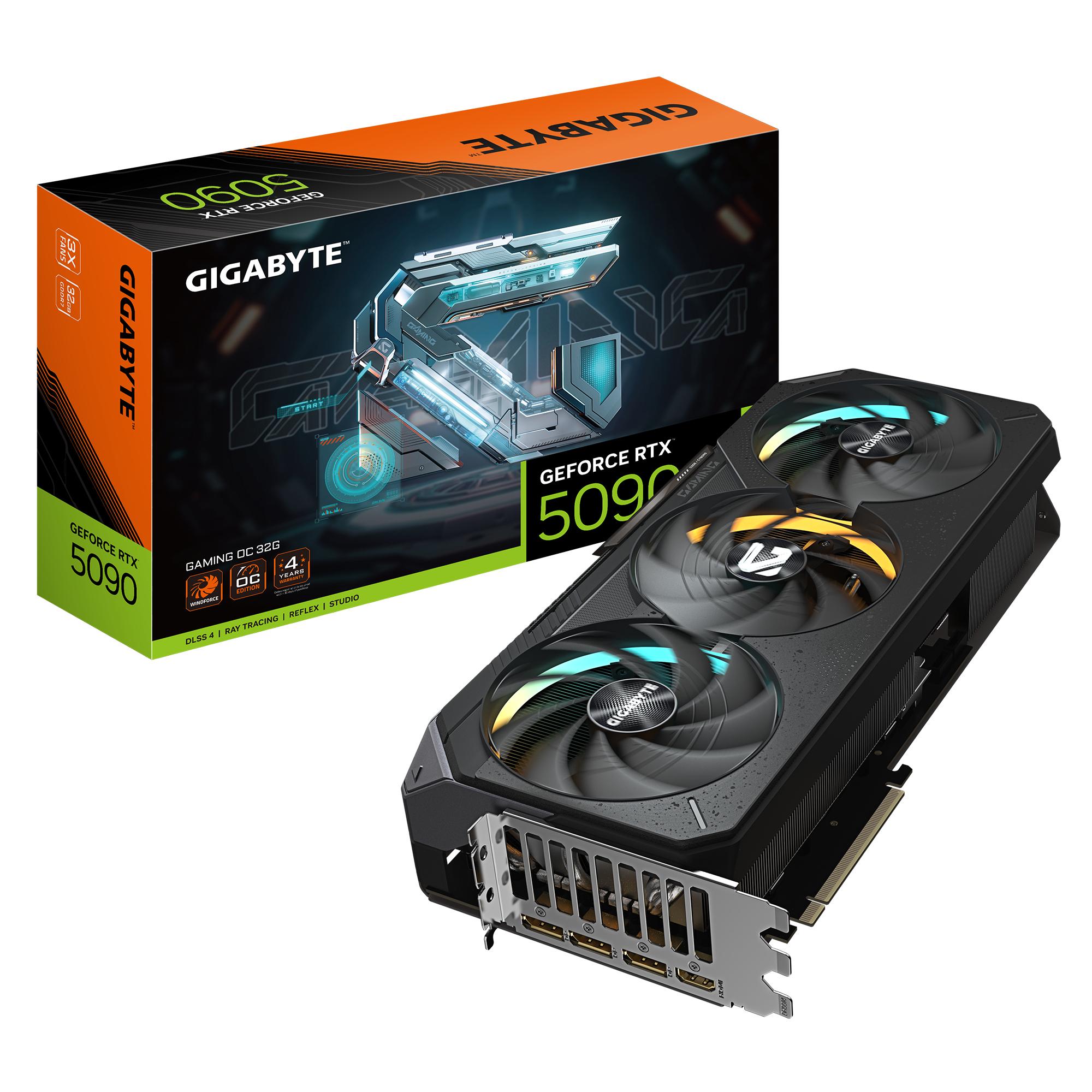 GIGABYTE GeForce RTX 5090 GAMING OC 32G Scheda Grafica - 32GB GDDR7 512 bit PCI-E 5.0 2550MHz Core Clock 3 x DP 2.1a 1 x HDMI 2