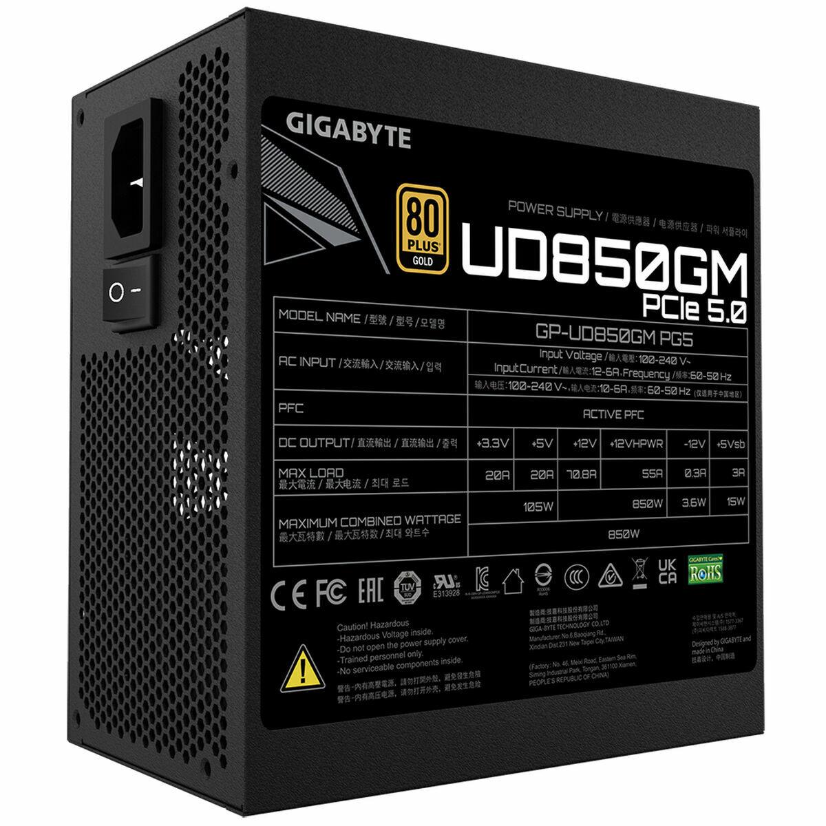 GIGABYTE UD850GM PG5W - ALIMENTATION - ATX 3.0 - 850W - 80PLUS GOLD - MODULAIRE