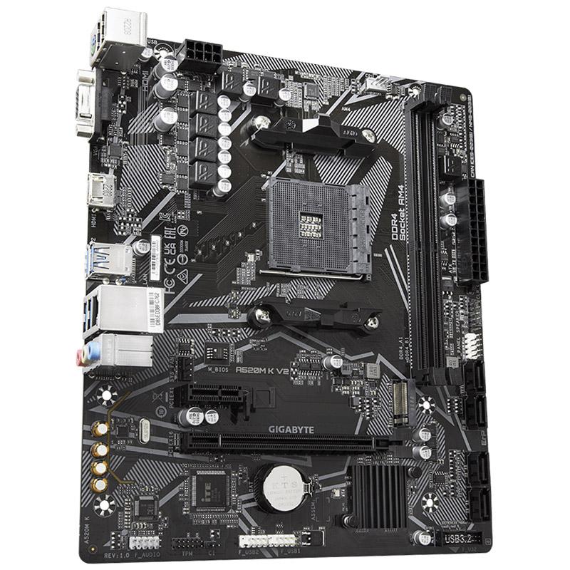 Gigabyte A520M K V2 scheda madre AMD A520 Socket AM4 micro ATX (Gigabyte A520M K V2 Ultra Durable AMD AM4 Socket Motherboard, M