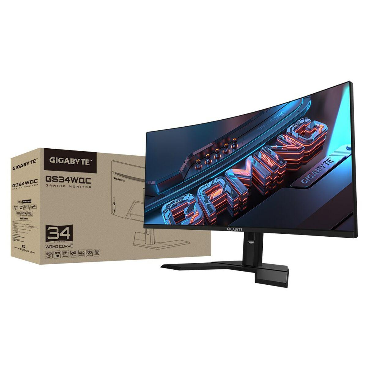 GIGABYTE GS34WQC COMPUTER MONITOR 86.4 CM (34) 3440 X 1440 PIXELS WIDE QUAD HD LCD BLACK