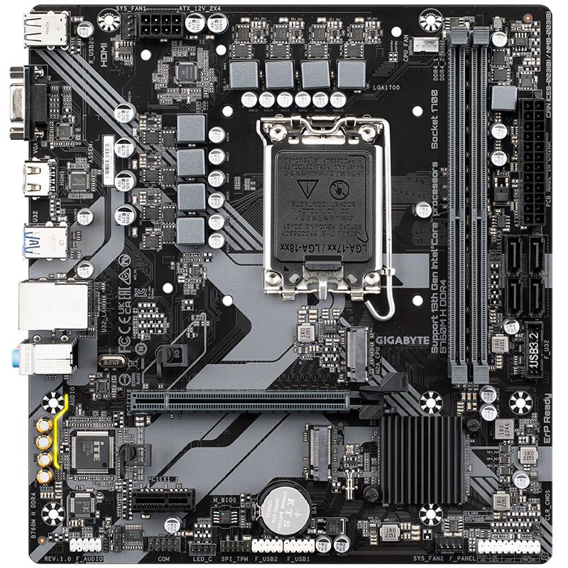 GIGABYTE SCHEDA MADRE GA-B760M-H 2X DDR4 VGA/HDMI/DISPLAY-PORT SOCKET 1700