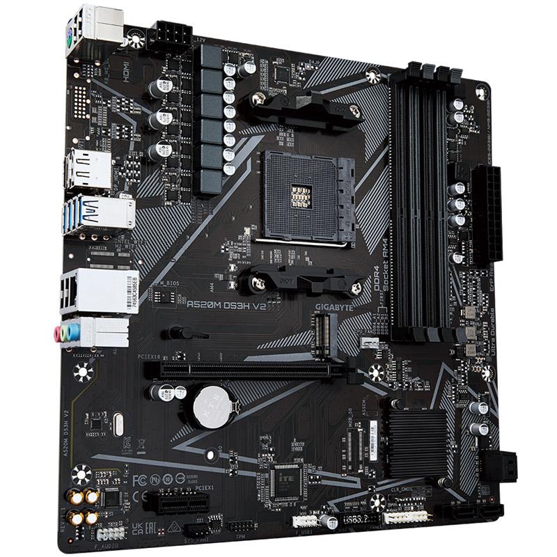 Gigabyte A520M DS3H V2 scheda madre Socket AM4 micro ATX (Gigabyte A520M DS3H V2 Ultra Durable AMD AM4 Socket Motherboard, Micr