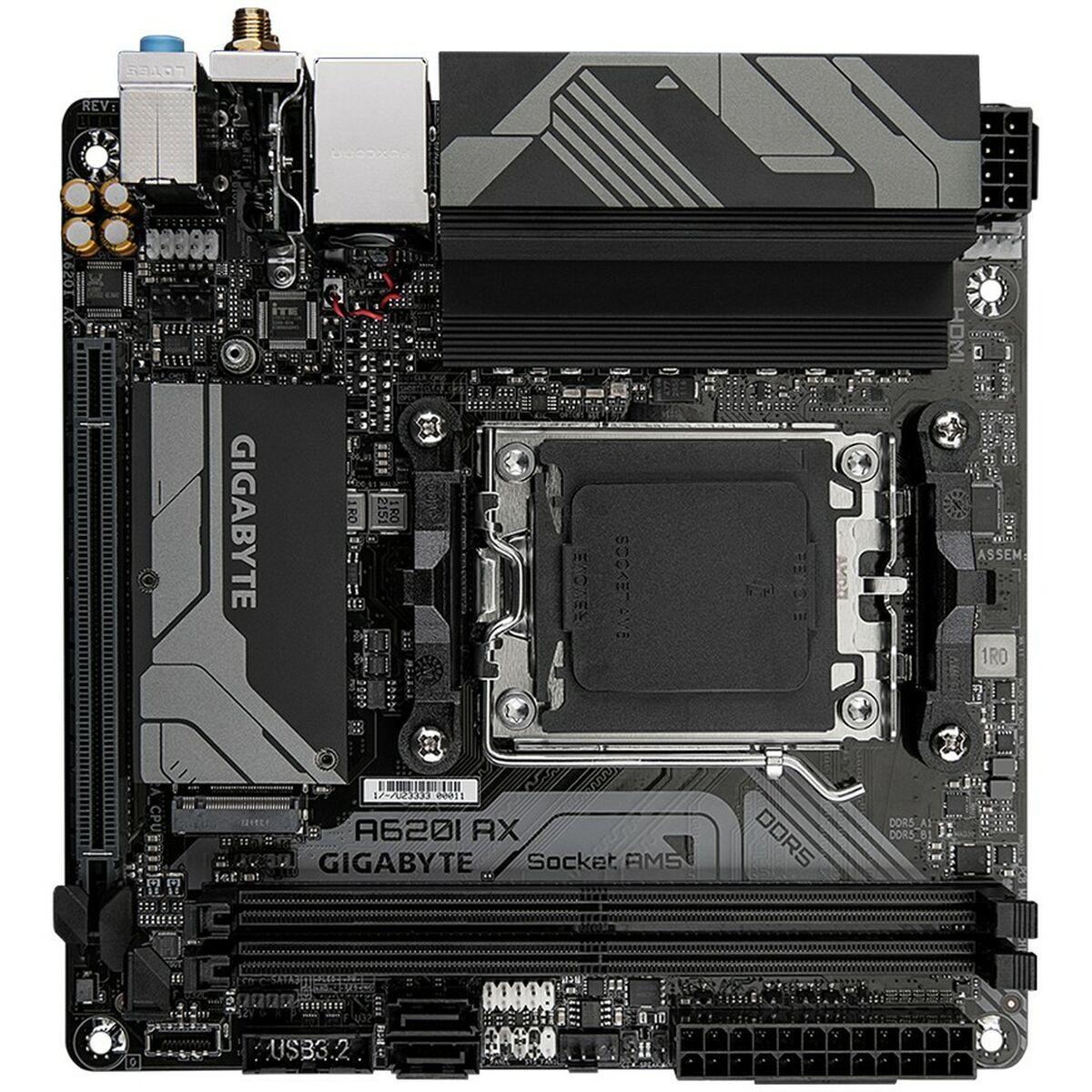 Gigabyte A620i Ax - AMD - Socket AM5 - AMD Ryzen 5 7th Gen - AMD Ryzen 7 7th Gen - AMD Ryzen 9 7th Gen - Socket AM5 - DDR5 -SDR