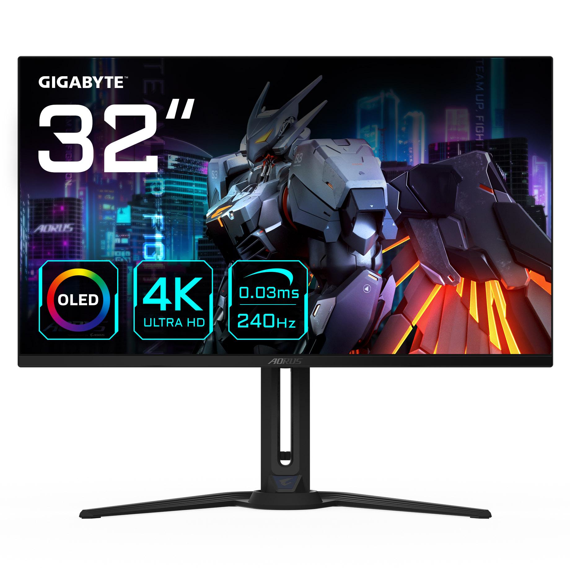 Gigabyte Monitor da gioco AORUS FO32U2 OLED da 32 - 3840 x 2160 (UHD) 240Hz 003ms KVM 250 cd/m FreeSync Premium Pro DisplayHDR