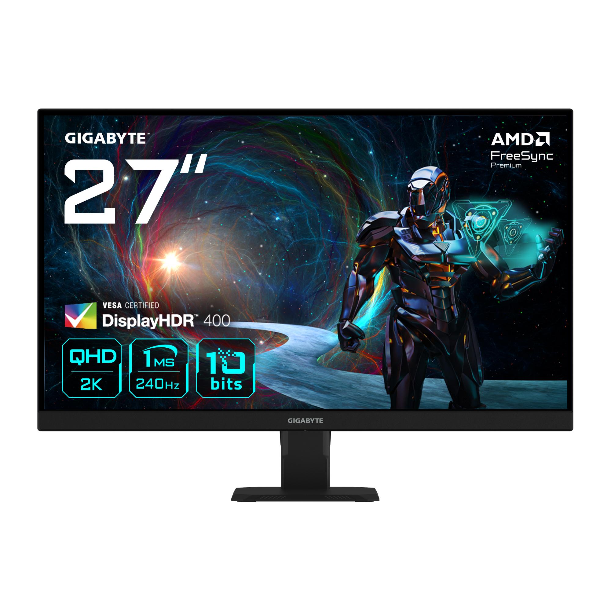 GIGABYTE GS27QXA 27" Monitor gaming QHD - 2560 x 1440 240Hz 1 ms 350 cd/m AMD FreeSync Premium DisplayHDR 400 HDMI 2.0 Displayp