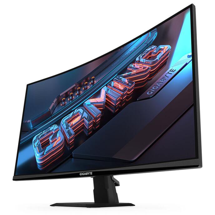 GIGABYTE GS27QCA 27" QHD Monitor Gaming Curvo 2560 x 1440 180Hz 1ms 250 cd/m FreeSync HDR Ready HDMI 2.0 DisplayPort 1.4