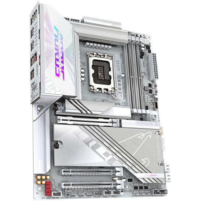 GIGABYTE Z890 AORUS PRO ICE Scheda Madre - Supporta CPU Intel Core Ultra (Serie 2) VRM a 1612 fasi fino a 9500MHz DDR5 (OC) 1xP