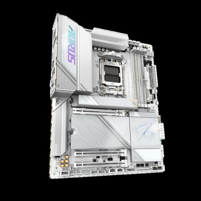 GIGABYTE X870E AORUS PRO ICE Scheda Madre - Supporta CPU AMD Ryzen 9000 1622 Fasi VRM Digitale fino a 8000MHz DDR5 (OC) 3xPCIe