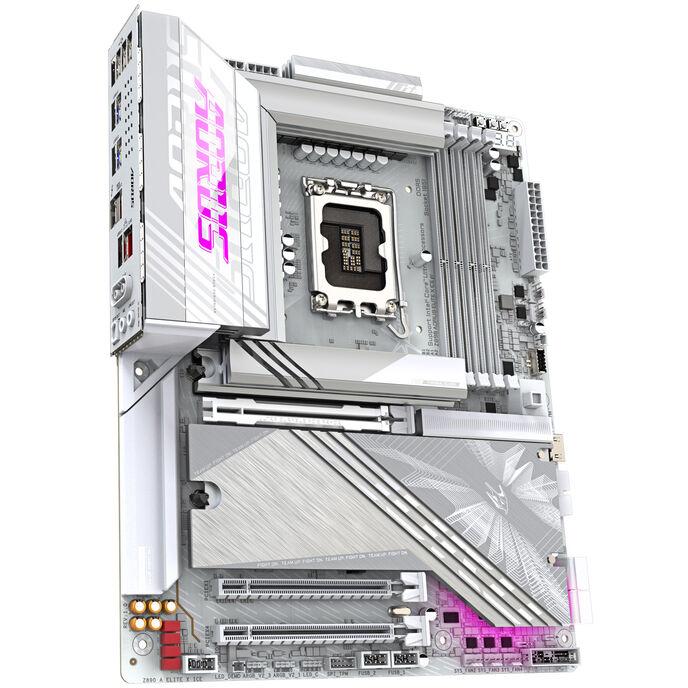 GIGABYTE Z890 AORUS ELITE X ICE Scheda Madre - Supporta CPU Intel Core Ultra (Serie 2) VRM a 1612 fasi fino a 9500MHz DDR5 (OC)