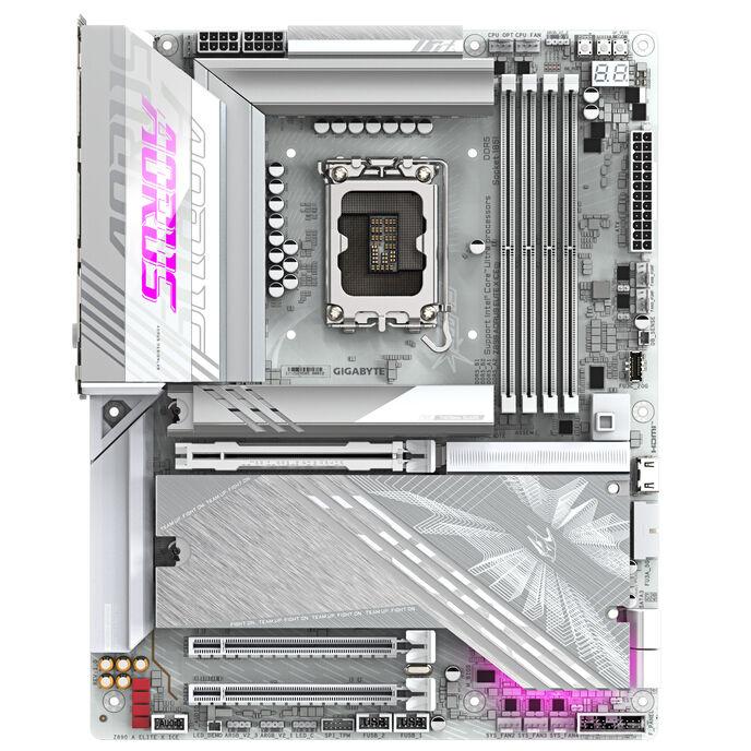 GIGABYTE Z890 AORUS ELITE X ICE Scheda Madre - Supporta CPU Intel Core Ultra (Serie 2) VRM a 1612 fasi fino a 9500MHz DDR5 (OC)